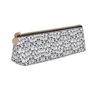 LGHDFYO Cute Penguins Sketch Triangular Pencil Case,Pencils Pouch Large Capacity For Men And Women Artists Home Office, White, One Size, Fashion