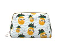 LGHDFYO Cute Pineapple Toiletry Travel Bag, Portable Cosmetic Organizer For Women, On-The-Go, White, One Size