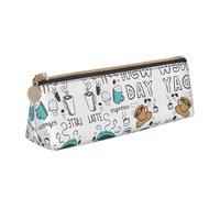 LGHDFYO Delicious Coffee Triangular Pencil Case,Pencils Pouch Large Capacity For Men And Women Artists Home Office, White, One Size, Fashion