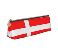 LGHDFYO Denmark Danish Flag Triangular Pencil Case,Pencils Pouch Large Capacity For Men And Women Artists Home Office, White, One Size, Fashion