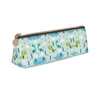 LGHDFYO Dinosaur Pattern Triangular Pencil Case,Pencils Pouch Large Capacity For Men And Women Artists Home Office, White, One Size, Fashion
