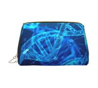 LGHDFYO Dna Chain Photo Toiletry Travel Bag, Portable Cosmetic Organizer For Women, On-The-Go, White, One Size