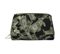 LGHDFYO Dollar Sign Money Toiletry Travel Bag, Portable Cosmetic Organizer For Women, On-The-Go, White, One Size