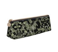 LGHDFYO Dollar Sign Money Triangular Pencil Case,Pencils Pouch Large Capacity For Men And Women Artists Home Office, White, One Size, Fashion