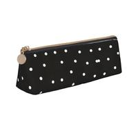 LGHDFYO Dot Black & White Triangular Pencil Case,Pencils Pouch Large Capacity For Men And Women Artists Home Office, White, One Size, Fashion