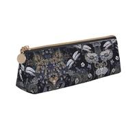 LGHDFYO Dragonflies Grey Triangular Pencil Case,Pencils Pouch Large Capacity For Men And Women Artists Home Office