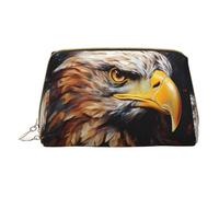 LGHDFYO Eagle Toiletry Travel Bag, Portable Cosmetic Organizer For Women, On-The-Go, White, One Size