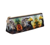 LGHDFYO Eagle Triangular Pencil Case,Pencils Pouch Large Capacity For Men And Women Artists Home Office, White, One Size, Fashion