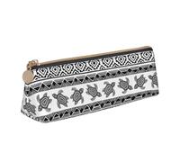 LGHDFYO Ethnic Turtle Striped Triangular Pencil Case,Pencils Pouch Large Capacity For Men And Women Artists Home Office, White, One Size, Fashion
