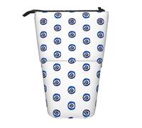 LGHDFYO Evil Eyes 1 Pack Telescopic Pen Case For Women Men,Cute Standing Stationary Pouch With Zipper For Office, Black, One Size, Fashion