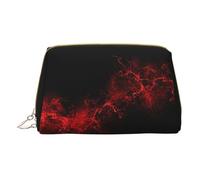 LGHDFYO Explosion Burst Red Black Toiletry Travel Bag, Portable Cosmetic Organizer For Women, On-The-Go, White, One Size