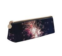 LGHDFYO Explosion Firework Triangular Pencil Case,Pencils Pouch Large Capacity For Men And Women Artists Home Office, White, One Size, Fashion
