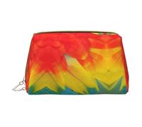 LGHDFYO Fantastic Parrot Feather Toiletry Travel Bag, Portable Cosmetic Organizer For Women, On-The-Go, White, One Size