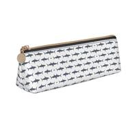 LGHDFYO Fish And Shark Triangular Pencil Case,Pencils Pouch Large Capacity For Men And Women Artists Home Office, White, One Size, Fashion