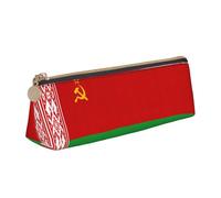 LGHDFYO Flag Of Belarus Triangular Pencil Case,Pencils Pouch Large Capacity For Men And Women Artists Home Office, White, One Size, Fashion