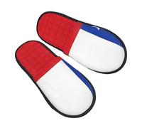 LGHDFYO Flag of Chile printing Trendy Winter Furry Slippers for Adult Indoor Use,Warm Comfy Shoes for Home Office Daily Wear, Black, 5