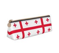 LGHDFYO Flag Of Georgia Triangular Pencil Case,Pencils Pouch Large Capacity For Men And Women Artists Home Office, White, One Size, Fashion