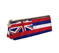 LGHDFYO Flag Of Hawaii American Triangular Pencil Case,Pencils Pouch Large Capacity For Men And Women Artists Home Office, White, One Size, Fashion