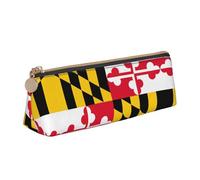 LGHDFYO Flag Of Maryland Triangular Pencil Case,Pencils Pouch Large Capacity For Men And Women Artists Home Office, White, One Size, Fashion