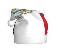 LGHDFYO Flag Of Mexico Printing 1 Pieces Xmas Gifts Winter Caps Christmas Santa Hat,Classic Holiday Claus Cap Party Headwear