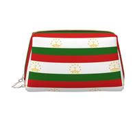 LGHDFYO Flag Of Tajikistan Toiletry Travel Bag, Portable Cosmetic Organizer For Women, On-The-Go, White, One Size