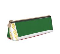 LGHDFYO Flag Of The Chechen Republic Triangular Pencil Case,Pencils Pouch Large Capacity For Men And Women Artists Home Office, White, One Size, Fashion