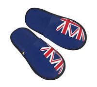 LGHDFYO Flag of the Turks and Caicos Islands printing Trendy Winter Furry Slippers for Adult Indoor Use,Warm Comfy Shoes for Home Office Daily Wear