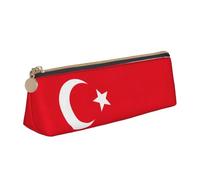 LGHDFYO Flag Of Turkey Triangular Pencil Case,Pencils Pouch Large Capacity For Men And Women Artists Home Office, White, One Size, Fashion
