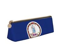 LGHDFYO Flag Of Virginia Triangular Pencil Case,Pencils Pouch Large Capacity For Men And Women Artists Home Office, White, One Size, Fashion