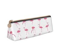 LGHDFYO Flamingos On White Triangular Pencil Case,Pencils Pouch Large Capacity For Men And Women Artists Home Office, White, One Size, Fashion