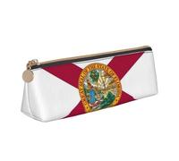 LGHDFYO Florida State Flag Triangular Pencil Case,Pencils Pouch Large Capacity For Men And Women Artists Home Office, White, One Size, Fashion