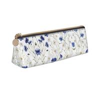 LGHDFYO Flowers And Cornflowers Daisies Triangular Pencil Case,Pencils Pouch Large Capacity For Men And Women Artists Home Office, White, One Size, Fashion