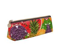 LGHDFYO Fresh Fruits Pineapple Triangular Pencil Case,Pencils Pouch Large Capacity For Men And Women Artists Home Office, White, One Size, Fashion