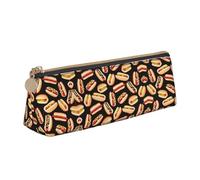 LGHDFYO Fun Food Hot Dogs Triangular Pencil Case,Pencils Pouch Large Capacity For Men And Women Artists Home Office, White, One Size, Fashion