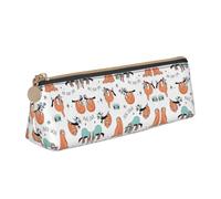 LGHDFYO Funny Cute Animal Sloth Music Triangular Pencil Case,Pencils Pouch Large Capacity For Men And Women Artists Home Office, White, One Size, Fashion
