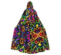 LGHDFYO Gay Pride Rainbow Printing Halloween Cloak,Adult Carnival Party Supplies,Ideal For Cosplay Stage Events,Masquerade, Black, One Size