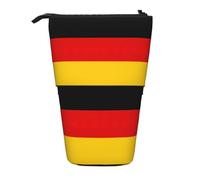 LGHDFYO German Flag 1 Pack Telescopic Pen Case For Women Men,Cute Standing Stationary Pouch With Zipper For Office, Black, One Size, Fashion