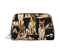 LGHDFYO German Shepherd Dog Toiletry Travel Bag, Portable Cosmetic Organizer For Women, On-The-Go, White, One Size