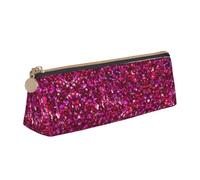LGHDFYO Glitter Pattern Triangular Pencil Case,Pencils Pouch Large Capacity For Men And Women Artists Home Office, White, One Size, Fashion