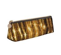LGHDFYO Gold Sequin Sparkle Triangular Pencil Case,Pencils Pouch Large Capacity For Men And Women Artists Home Office, White, One Size, Fashion