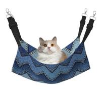 LGHDFYO Gradient Blue Denim Cat Hammock for Hanging Pet Hammock Bed Adjustable,Puppy,Rabbits,Small Animals