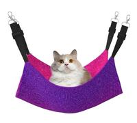 LGHDFYO Gradient Sequin Sparkle Cat Hammock for Hanging Pet Hammock Bed Adjustable,Puppy,Rabbits,Small Animals