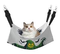 LGHDFYO Green Ghost Horror Halloween Pumpkin Cat Hammock for Hanging Pet Hammock Bed Adjustable,Puppy,Rabbits,Small Animals