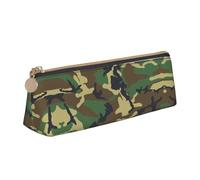 LGHDFYO Green Military Camo Triangular Pencil Case,Pencils Pouch Large Capacity For Men And Women Artists Home Office, White, One Size, Fashion