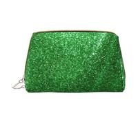LGHDFYO Green Sequin Sparkle Toiletry Travel Bag, Portable Cosmetic Organizer For Women, On-The-Go, White, One Size