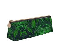 LGHDFYO Green Tropical Plant Triangular Pencil Case,Pencils Pouch Large Capacity For Men And Women Artists Home Office, White, One Size, Fashion