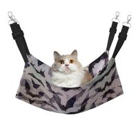 LGHDFYO Halloween Bats Grey Cat Hammock for Hanging Pet Hammock Bed Adjustable,Puppy,Rabbits,Small Animals