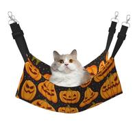 LGHDFYO Halloween Pumpkin Patterns Cat Hammock for Hanging Pet Hammock Bed Adjustable,Puppy,Rabbits,Small Animals