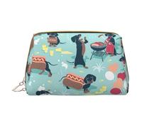 LGHDFYO Hot Dogs And Lemonade Toiletry Travel Bag, Portable Cosmetic Organizer For Women, On-The-Go, White, One Size