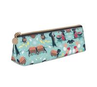 LGHDFYO Hot Dogs And Lemonade Triangular Pencil Case,Pencils Pouch Large Capacity For Men And Women Artists Home Office, White, One Size, Fashion